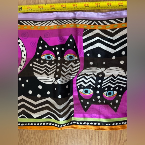 Laurel Burch Cat Silk Scarf - Picture 1 of 5